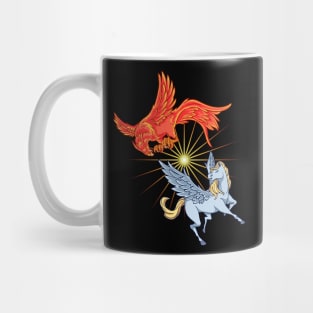 Animals of Mythology - Phoenix vs Pegasus Mug